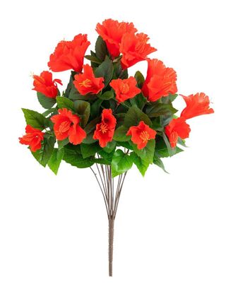 Nearly Natural 19In Uv-Resistant Artificial Hibiscus Bush (Indoor/Outdoor) - Set Of 3