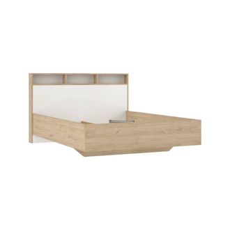 Dmora Cama Plaza Y Media Zinasco, Sommier Para Dormitorio, Estructura De Cama, Estructura Del Sostenedor Del Colch&oacute;n, 206x150 H97 Cm, Roble Y Blanco - Dmora
