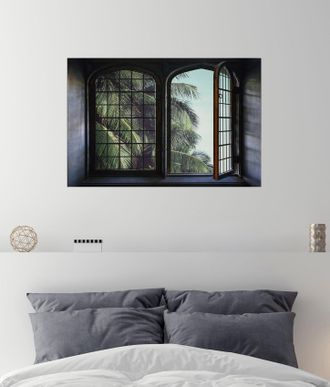 Queence Wandsticker »Palme« Wandsticker, Wandbild, selbstklebend, 3D, Fenster