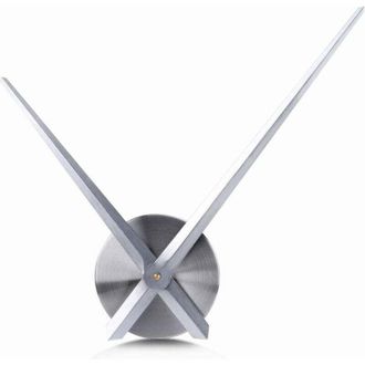 OEM Reloj De Pared Grande - Manecillas 3d - Mecanismo De Cuarzo - Artesan&iacute;a - Decoraci&oacute;n Del Hogar (plata) - Crezuo