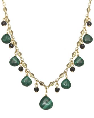 Rachel Reinhardt Jewelry Malachite Droplet Necklace