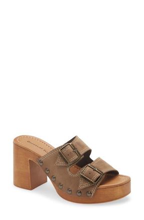 Chocolat Blu Mega Platform Sandal in Taupe Suede at Nordstrom, Size 8-8.5Us