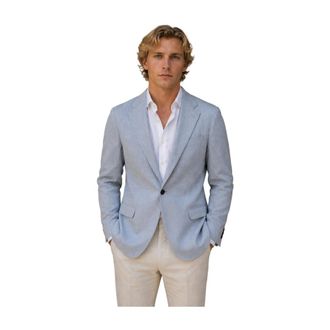 Dolce & Gabbana Blazers, male, Blue, Size: L Blazers