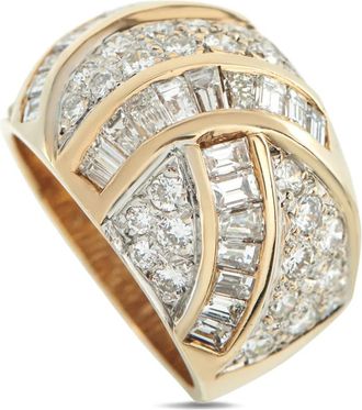 Luxury Bazaar Anello LB Exclusive in oro giallo 14kt con diamanti