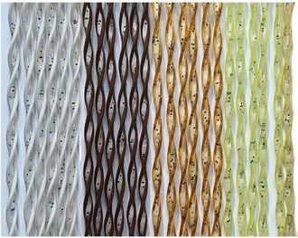 Made in Italy Cortina Helicoidal luna Cm. 100 X 220 - Marron.op./transpar