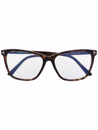 Tom Ford Eyewear Occhiali squadrati tartarugati - Marrone