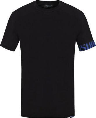 Dsquared2 T-shirt met logodetail - Zwart