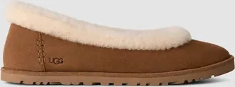 UGG Womens Zora Suede Ballet Flat In Chestnut