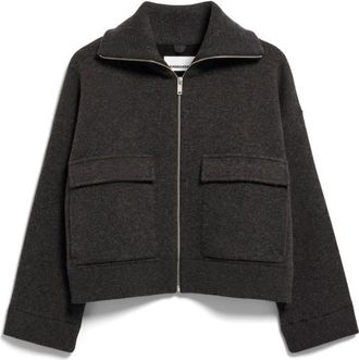 Armedangels Cotton-Wool Knit Jacket Freizeitjacke f&uuml;r Damen | schwarz