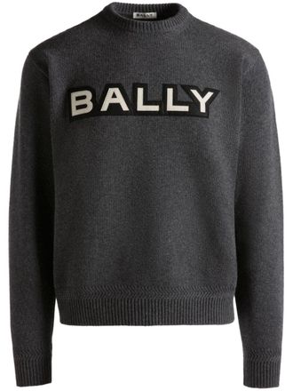 Bally Maglione con applicazione logo - Grigio