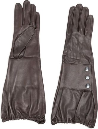 Manokhi Guanti in pelle - Marrone