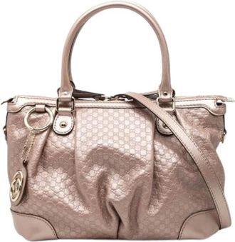Gucci Pre-owned Handbags, female, Pink, Size: ONE SIZE Pre-owned Sukey Satchel