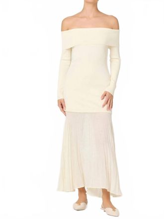 Astr Lidia Mixed Media Maxi Dress In Butter Yellow