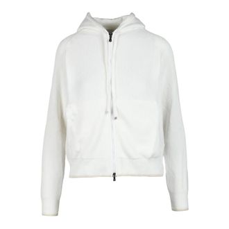 Eleventy Dames, Sweatshirts & Hoodies, Wit, Maat: S Katoen