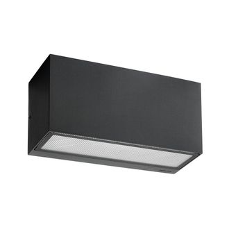 Netlighting Asker 1 Light Outdoor Up Down Wall Lantern Light Graphite IP65 E27 in Grey
