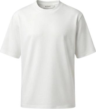 R&oacute;he Oversized Katoen Zijde T-shirt - Dames - T-shirts - Wit - XL - Katoen - Tops