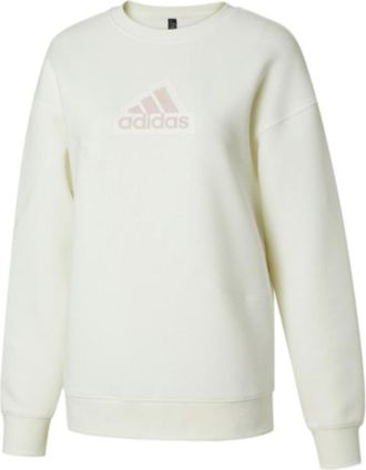 adidas (WMNS) adidas Graphic Crew Sweatshirt Asia Sizing White Putty Mauve IY5388
