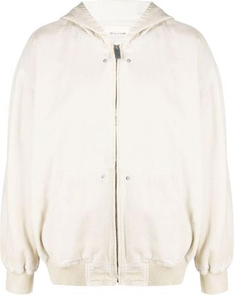 Alyx zip-up hooded jacket - men - Cotton/Cotton - M - Neutrals