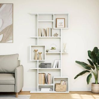 Berkfield Home Classic Book Cabinet White 92x29x188 cm Engineered Wood | Size: 92 x 29 x 188 cm