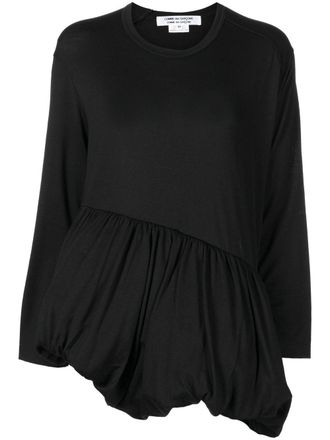 Comme Des Garçons Gesmockte blouse - Zwart