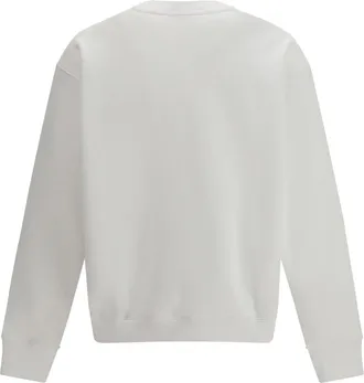 Moschino Mens Printed Organic Cotton Sweatshirt Fantasia Bianco Sweatshirts Sweater