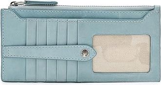 Frye Melissa Snap Card Womens Wallet Coin Purse Light Sky, Leather