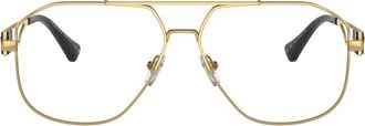 Versace 59mm Pilot Optical Glasses in Gold at Nordstrom