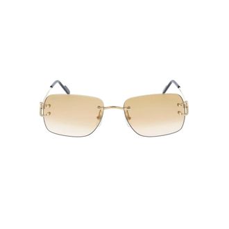 Cartier Geometrische zonnebril - unisex - Accessoires - Geel - Maat: ONE Size