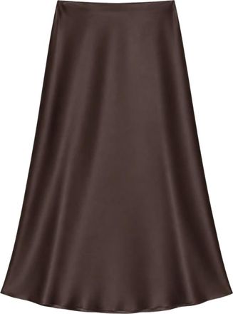 Clips Midi Rok - Dames - Midirokken - Bruin - 2XL - Rokken