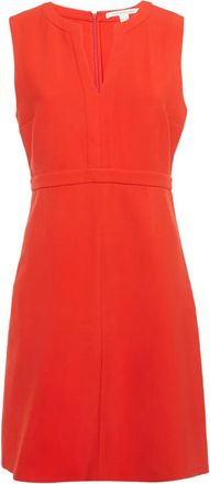 Diane Von F&uuml;rstenberg Abito smanicato con scollo a V - Rosso