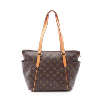 Louis Vuitton Brown Monogram Coated Canvas Leather Handbag Tote Bag (Pre-Owned)