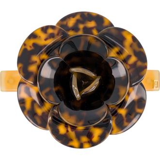 Alexandre de Paris Tortoiseshell Acetate Camelia Flower Barrette at Nordstrom