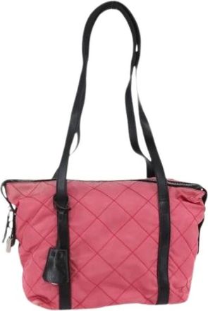 Prada Pre-owned Vintage Nylon Schoudertas - Dames - Vintage Schoudertas - Roze - ONE Size - Nylon - Vintage