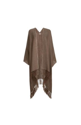Brunello Cucinelli Linen cover poncho in Brown at Nordstrom, Size One Size Eu