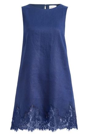 Reformation JESSALYN LINEN DRESS in Danube at Nordstrom, Size X-Large