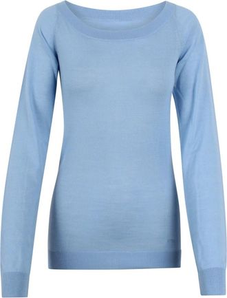 N&deg;21 Round-neck Knitwear, female, Blue, Size: XL Boat-neck sweater