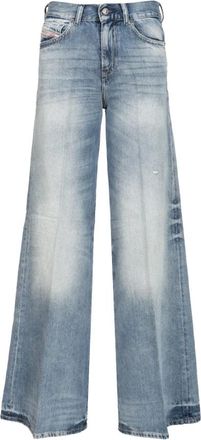 Diesel 1978 D-Akemi Flare Jeans - Dames - Loose Fit Jeans - Blauw - W28 - Denim - Jeans