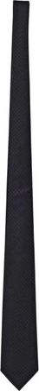 Emporio Armani Pure Silk Monogram Jacquard Tie - Heren - Accessoires - Blauw - Maat: ONE Size Zijde