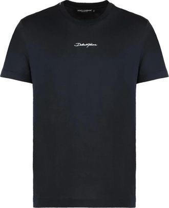Dolce & Gabbana Logo T-Shirt - Heren - T-shirts - Blauw - S - Tops