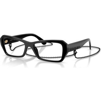 Vogue Eyewear 54mm Butterfly optical glasses in Black at Nordstrom