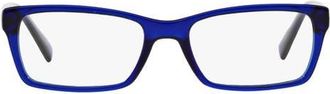 A|X Armani Exchange 53mm Rectangular Optical Glasses in Dark Blue at Nordstrom