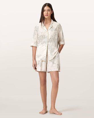 AllSaints Viscose Clem Pj Set, Size: XS