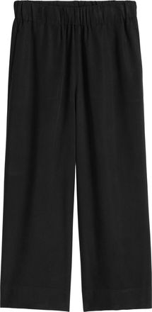 Marc O'Polo Denim Culotte MARC OPOLO DENIM, Damen, Gr. L, N-Gr, schwarz, Web, Obermaterial: 100% Lyocell, relaxed fit kn&ouml;chellang, Hosen Culotte, relaxed fit aus LENZIN
