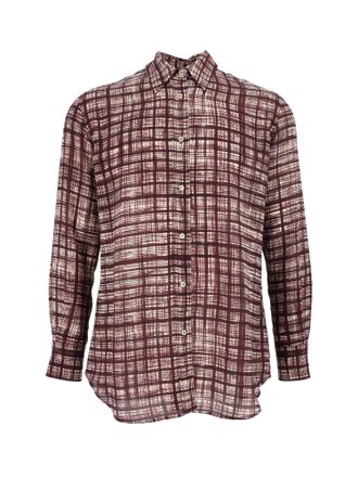 Aspesi Textured Silk Button-Down Blouse