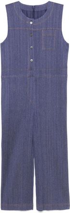 Pleats Please Issey Miyake Tuta intera denim in cotone - Blu