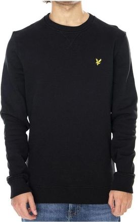 Lyle & Scott Brushed Back Crew Neck Sweatshirt - Heren - Ronde hals truien - Zwart - XL - Katoen - Truien & Vesten