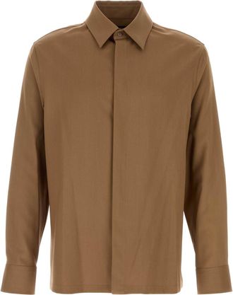 Fendi Camel Wool Shirt