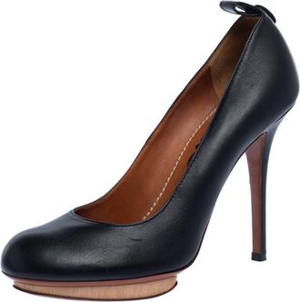 Lanvin Black Leather Ete 2010 Platform Pumps