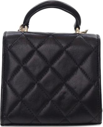 Chanel 2021-2025 Mini CC Quilted Lambskin Top Handle Clutch with Chain satchel - women - Lambskin/CALFSKIN - One Size - Black