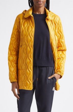 Moncler Balette Quilted Down Jacket with Removable Hood in Yellow at Nordstrom, Size 1